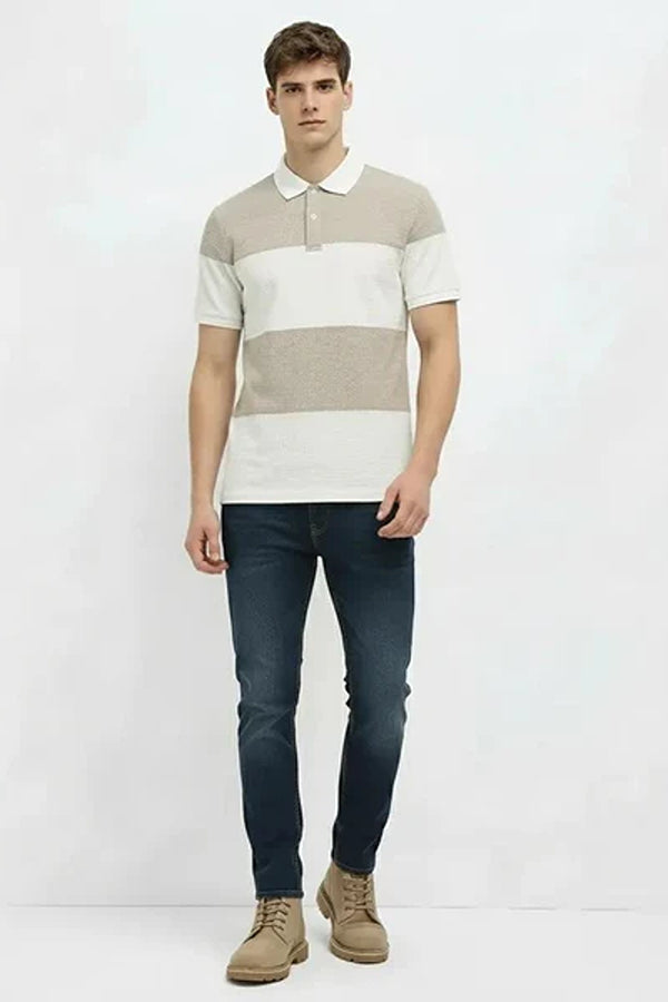 Men Colourblocked  Polo Collar T-shirt