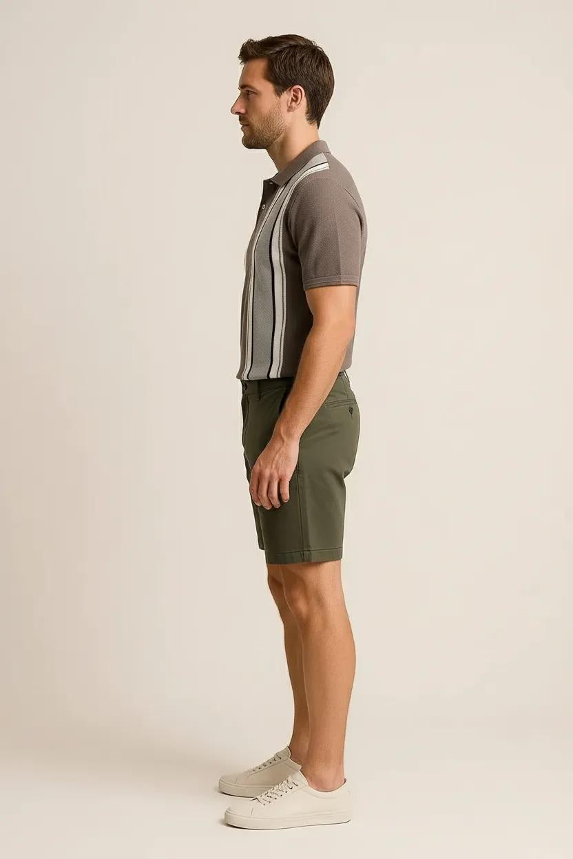 Octave Men Dark Teak Colourblocked Polo Collar T-shirt