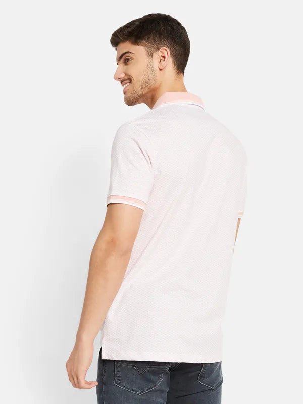 Contrast Print Polo T-Shirt