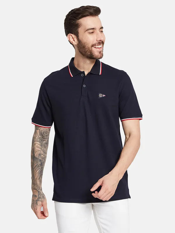 Octave Men Solid Polo Collar T-Shirt