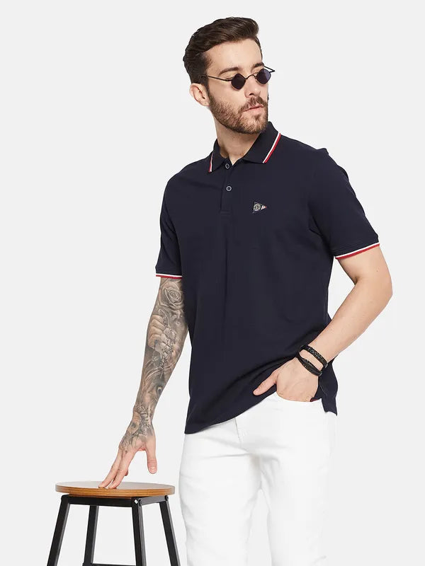 Octave Men Solid Polo Collar T-Shirt