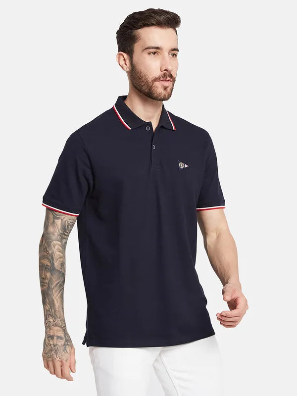 Octave Men Solid Polo Collar T-Shirt