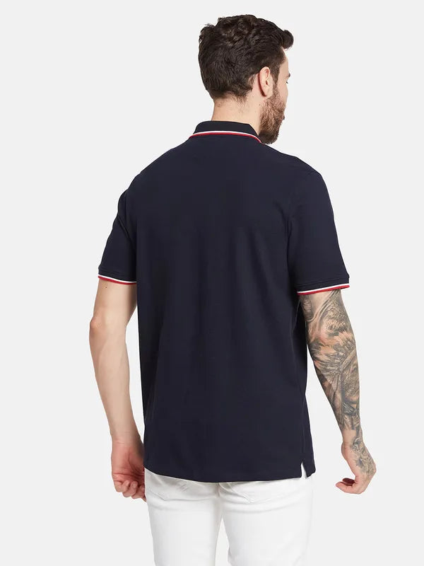 Octave Men Solid Polo Collar T-Shirt