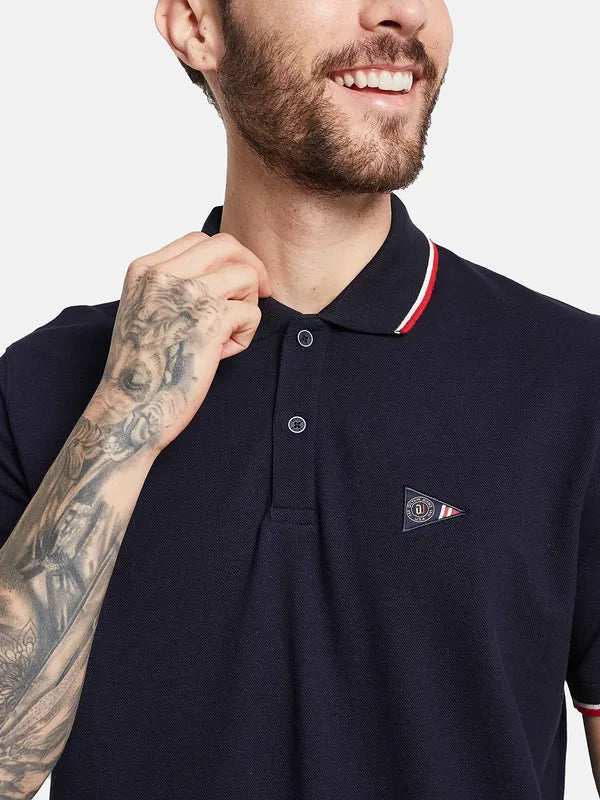 Octave Men Solid Polo Collar T-Shirt