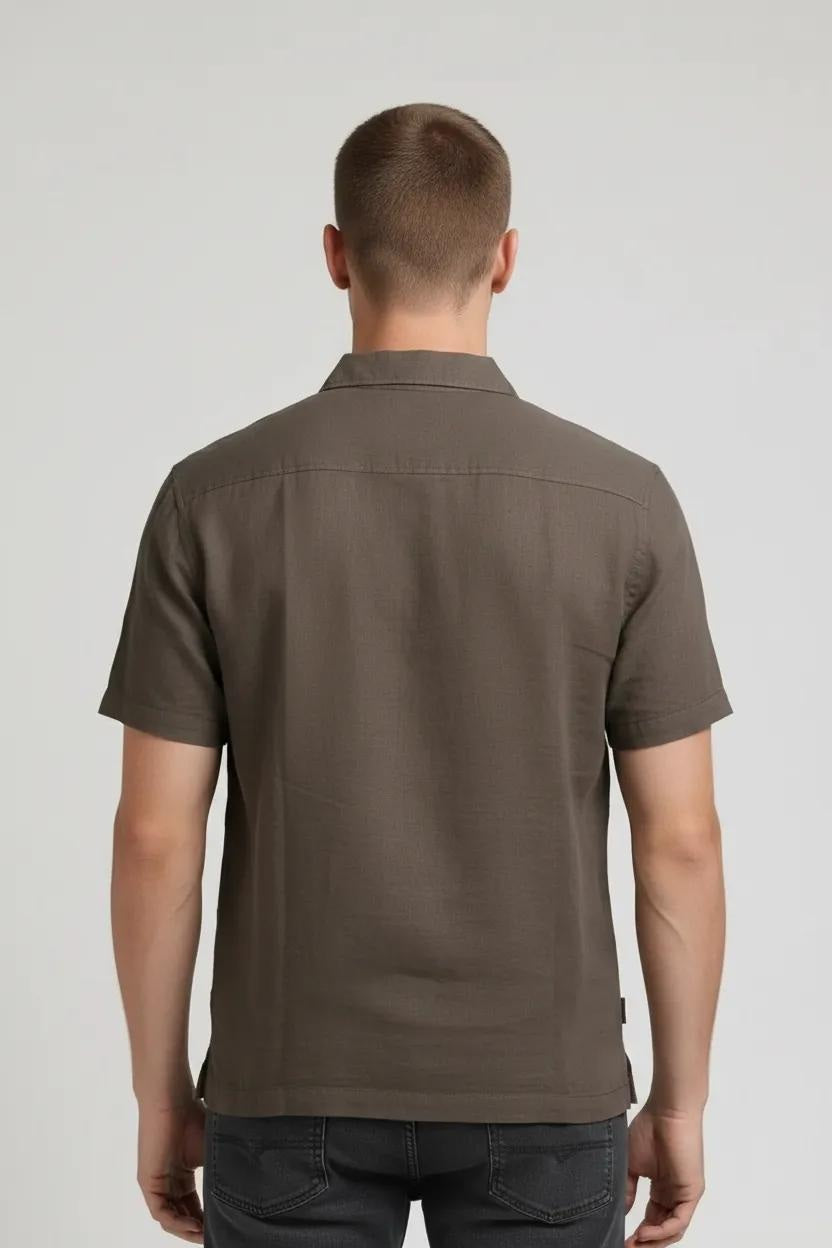 Men Choco Polo Collar Pockets T-shirt-Style ID