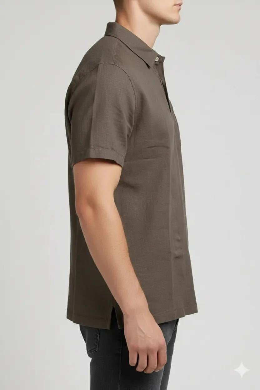 Men Choco Polo Collar Pockets T-shirt-Style ID