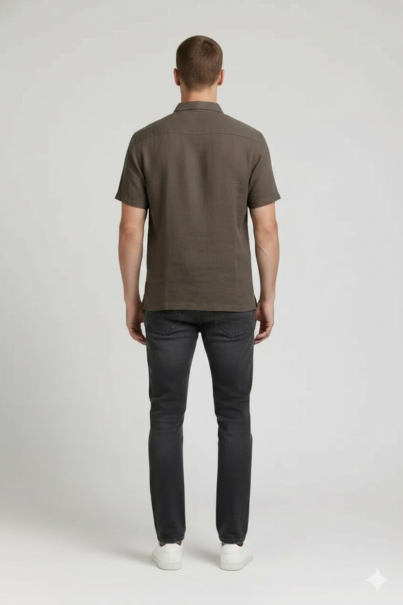 Men Choco Polo Collar Pockets T-shirt-Style ID