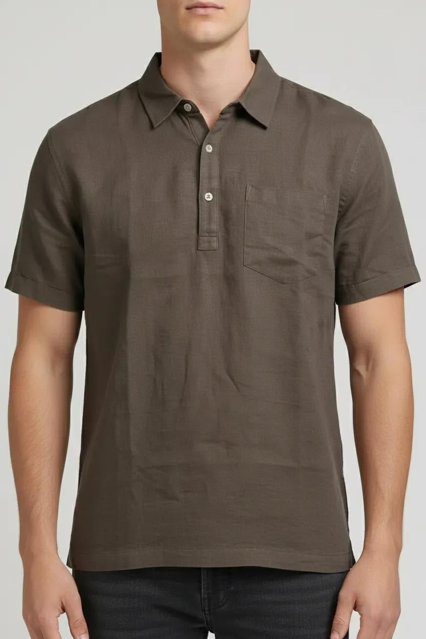 Men Choco Polo Collar Pockets T-shirt-Style ID