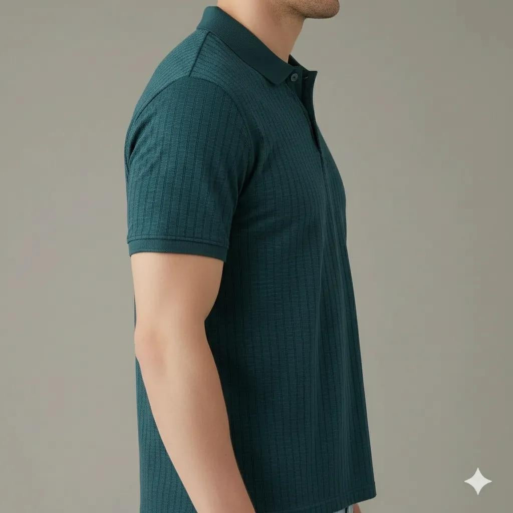 Men Pacific Polo Collar Solid T-shirt