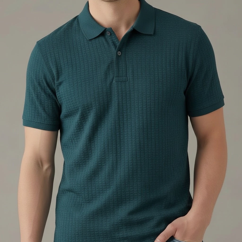 Men Pacific Polo Collar Solid T-shirt