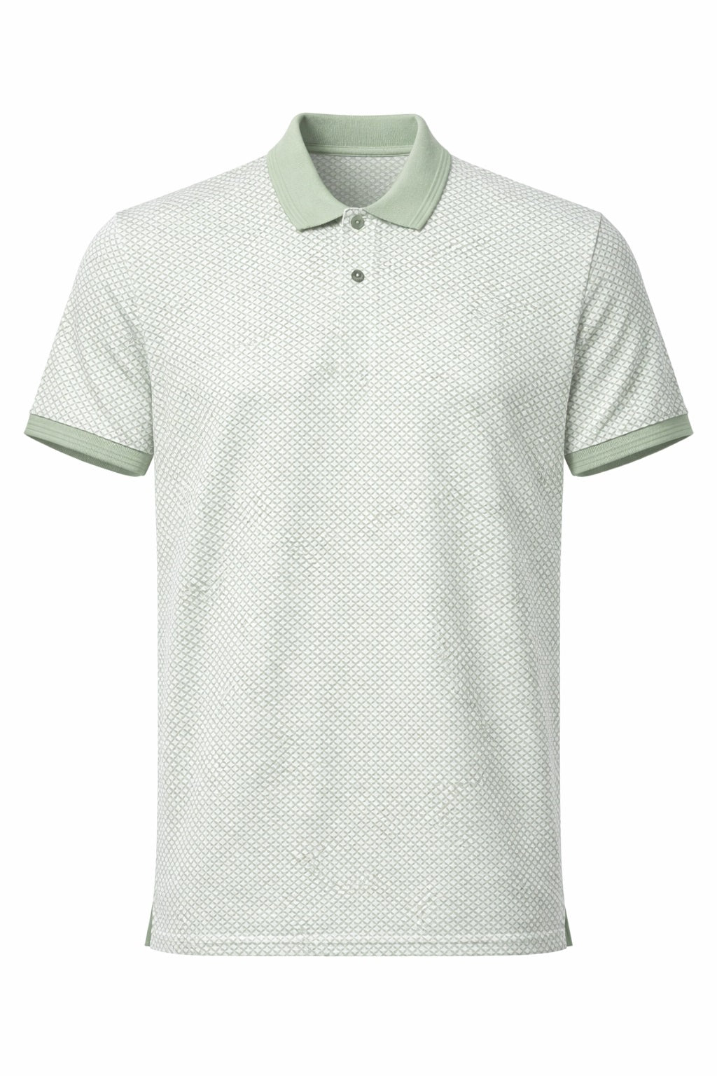 Men Desert Sage Polo Collar Self Design T-shirt
