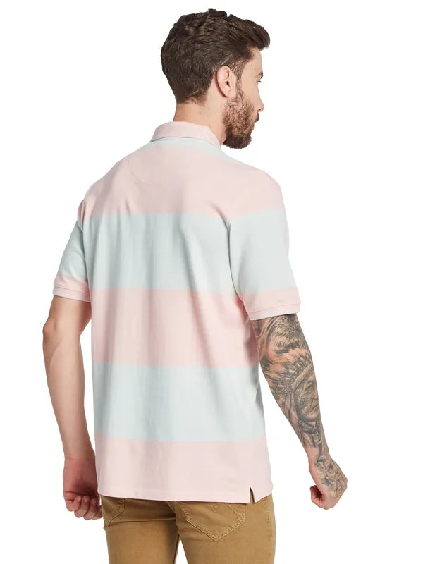 Octave Men Colourblocked Polo Collar T-Shirt