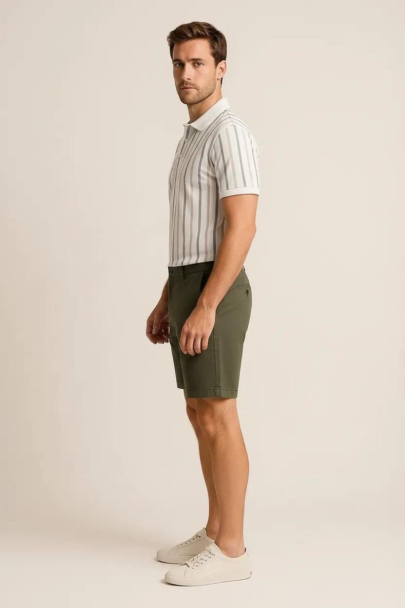 Octave Men Striped Polo Collar T-shirt