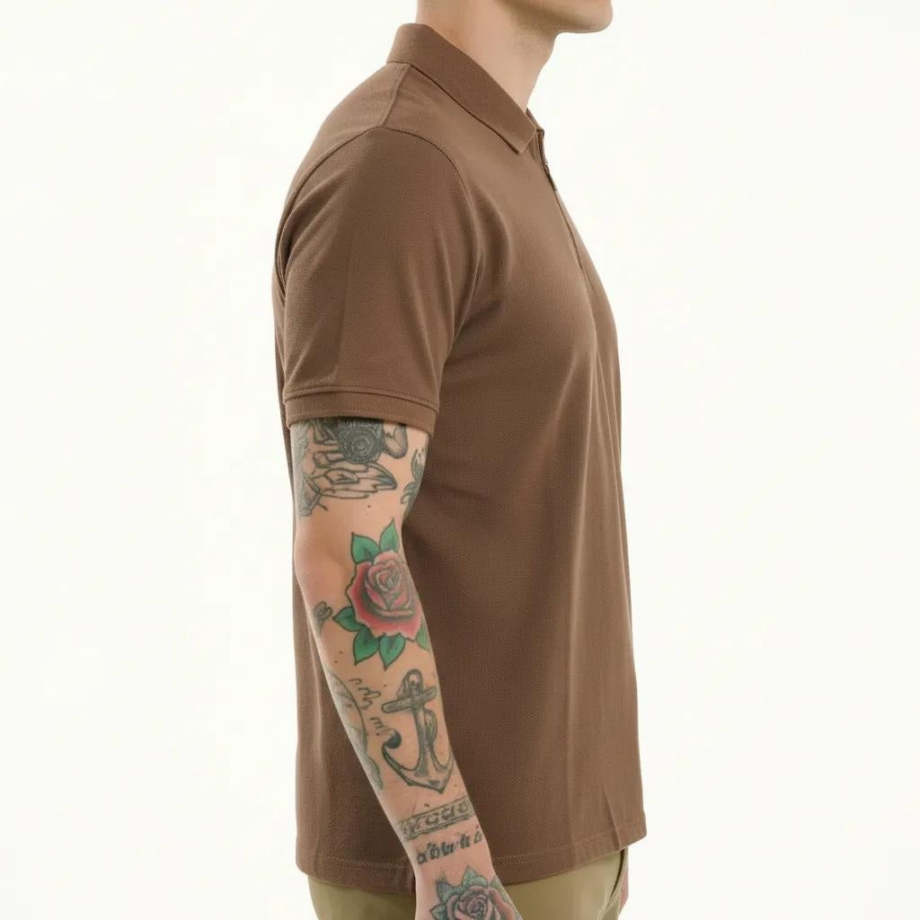 Octave Men Tiramisu Polo Collar T-shirt