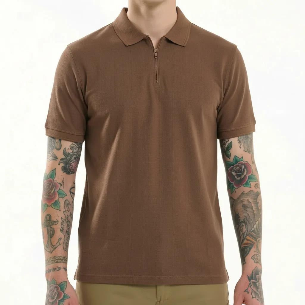 Octave Men Tiramisu Polo Collar T-shirt