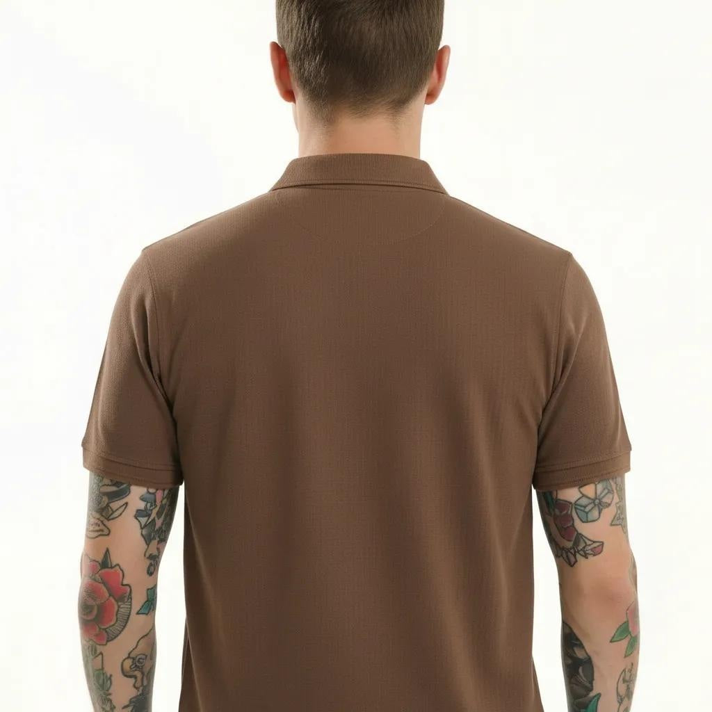 Octave Men Tiramisu Polo Collar T-shirt