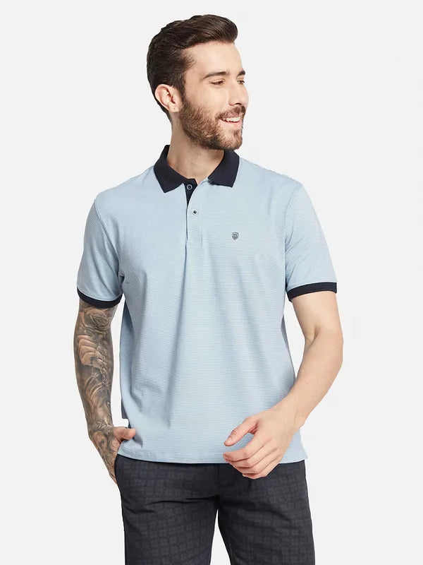 Octave Ss24 Men Polo Collar Cut Outs T-Shirt