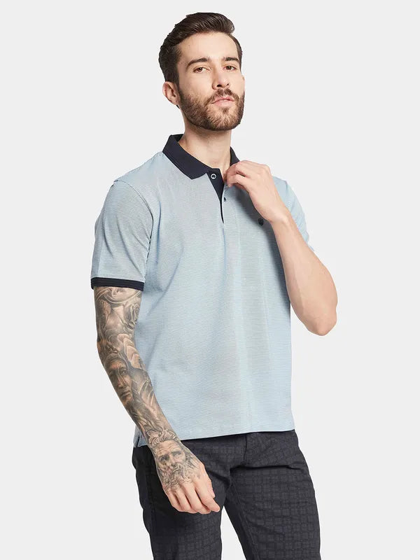 Octave Ss24 Men Polo Collar Cut Outs T-Shirt