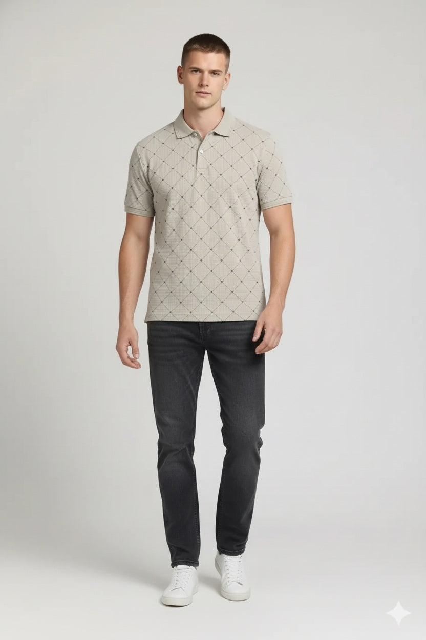 Men Arona Polo Collar T-shirt