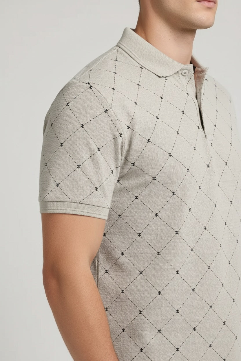 Men Polo Collar T-shirt