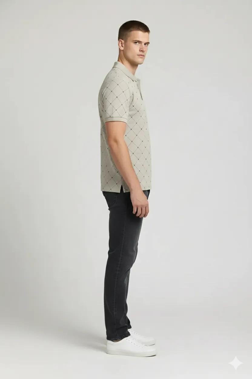 Men Arona Polo Collar T-shirt