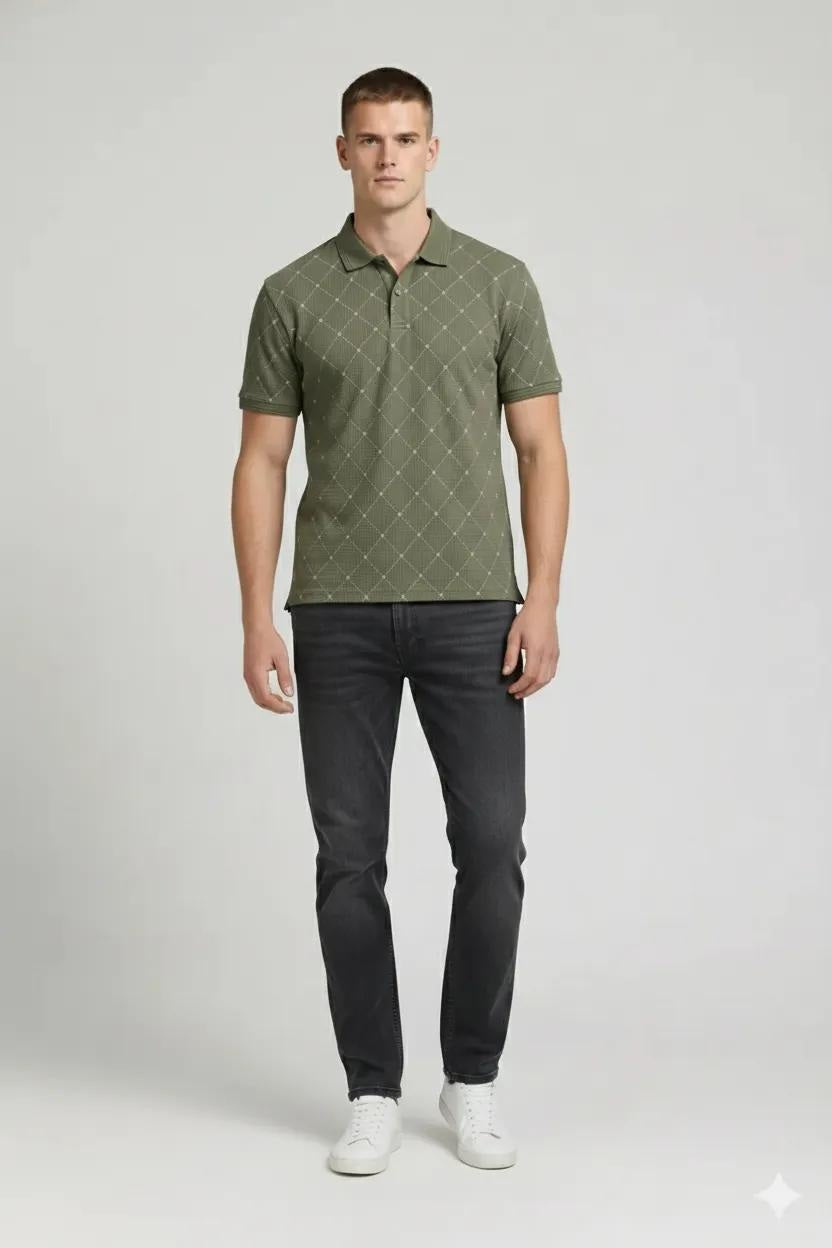 Men Polo Collar T-shirt
