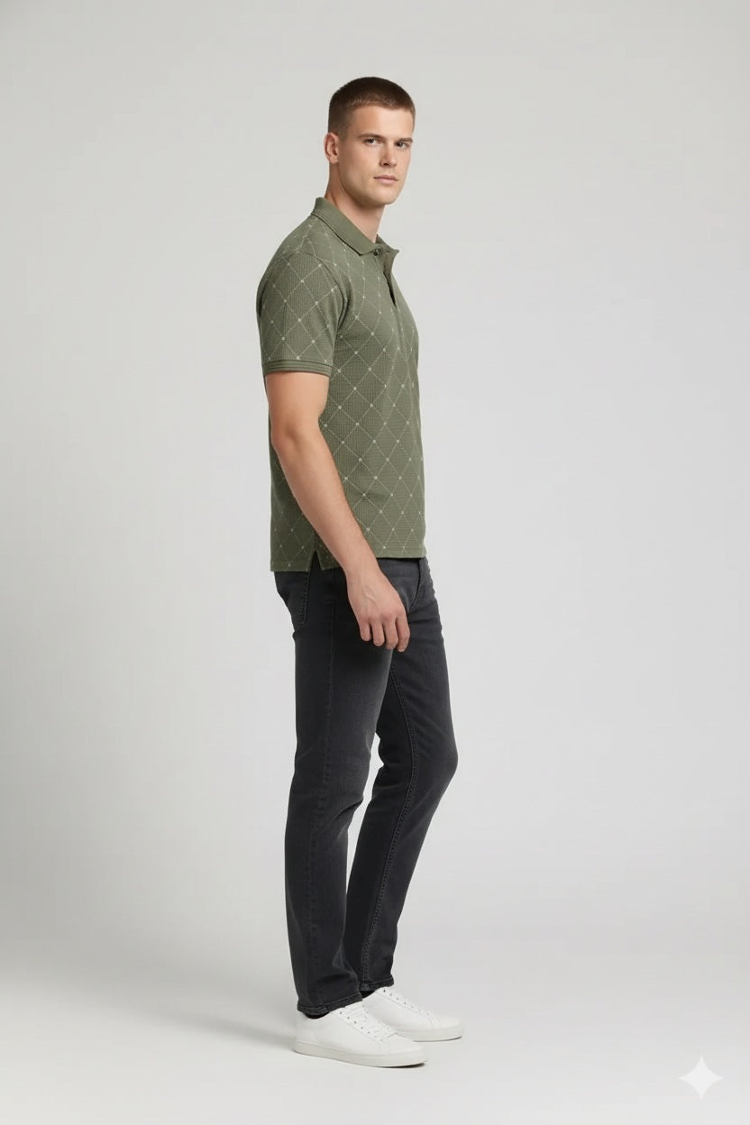 Men Polo Collar T-shirt