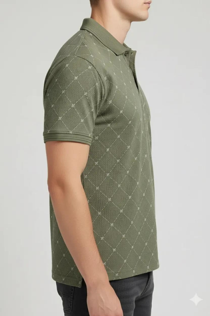 Men Polo Collar T-shirt