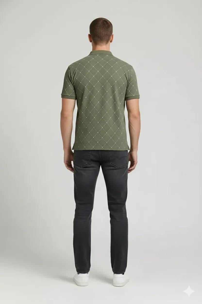 Men Polo Collar T-shirt