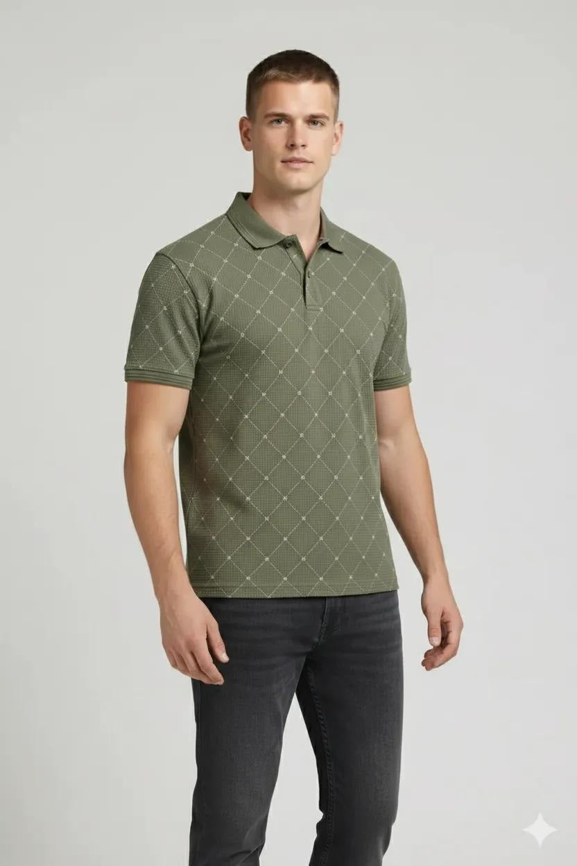 Men Polo Collar T-shirt