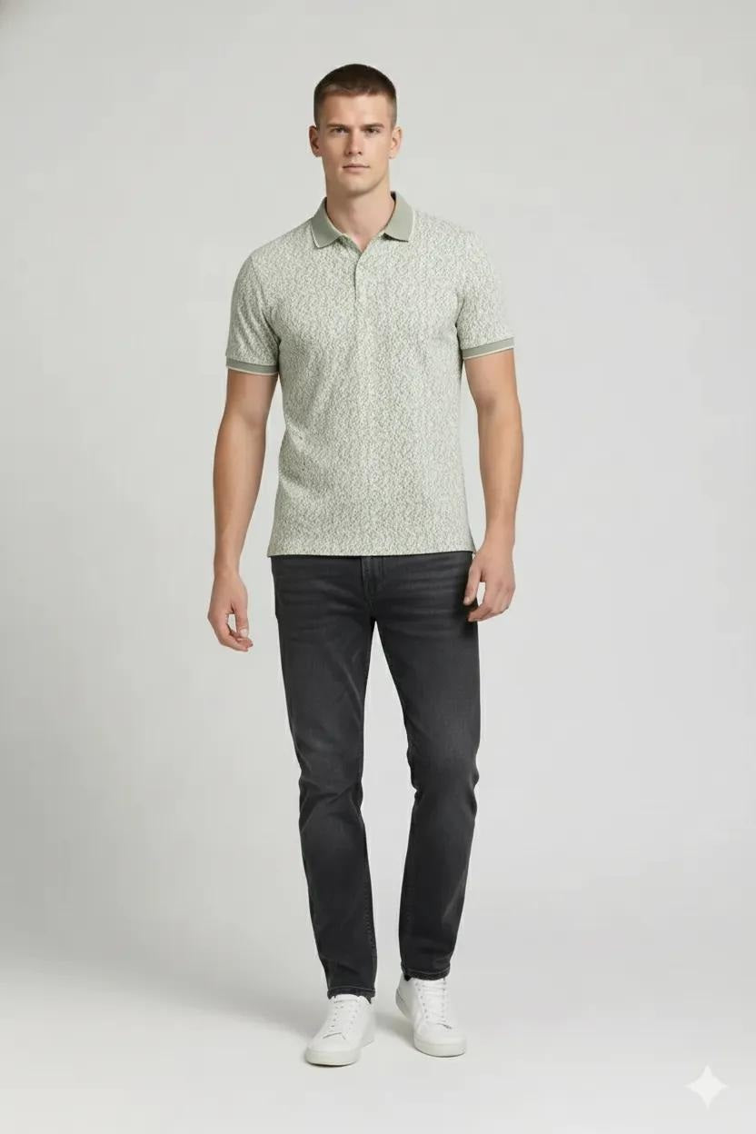 Men Polo Collar T-shirt