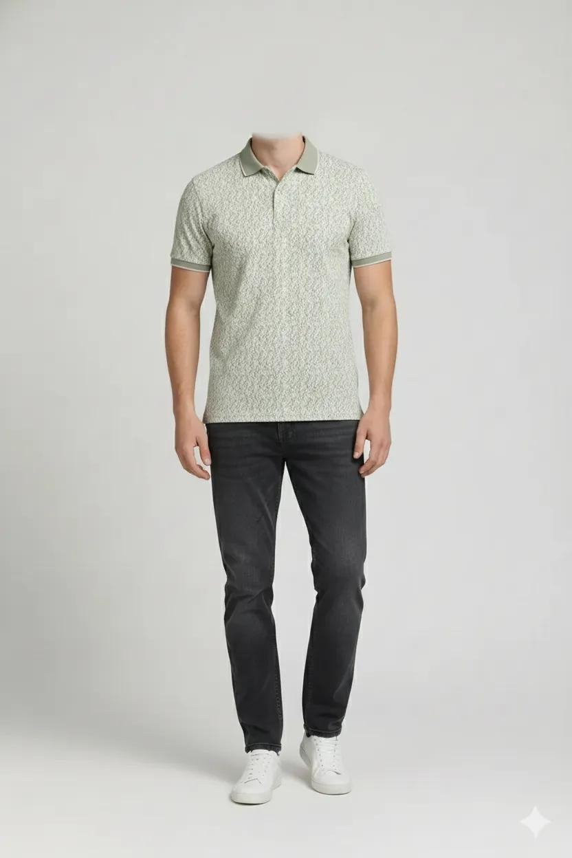 Men Mist Polo Collar T-shirt