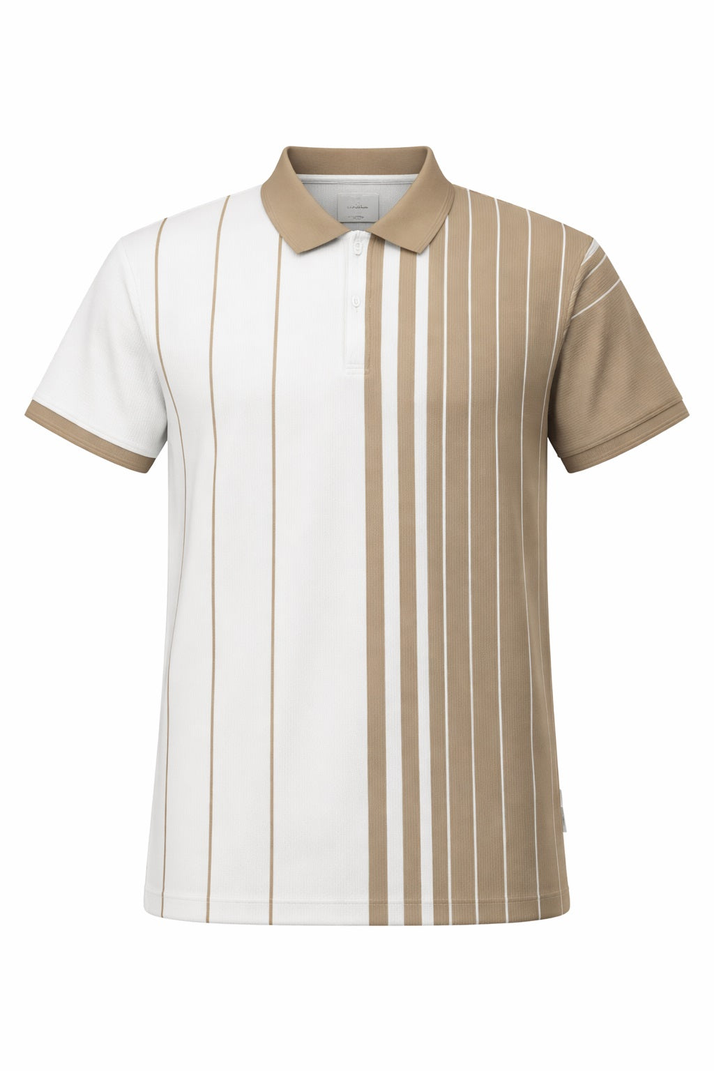 Men Stone Colourblocked Polo Collar T-shirt