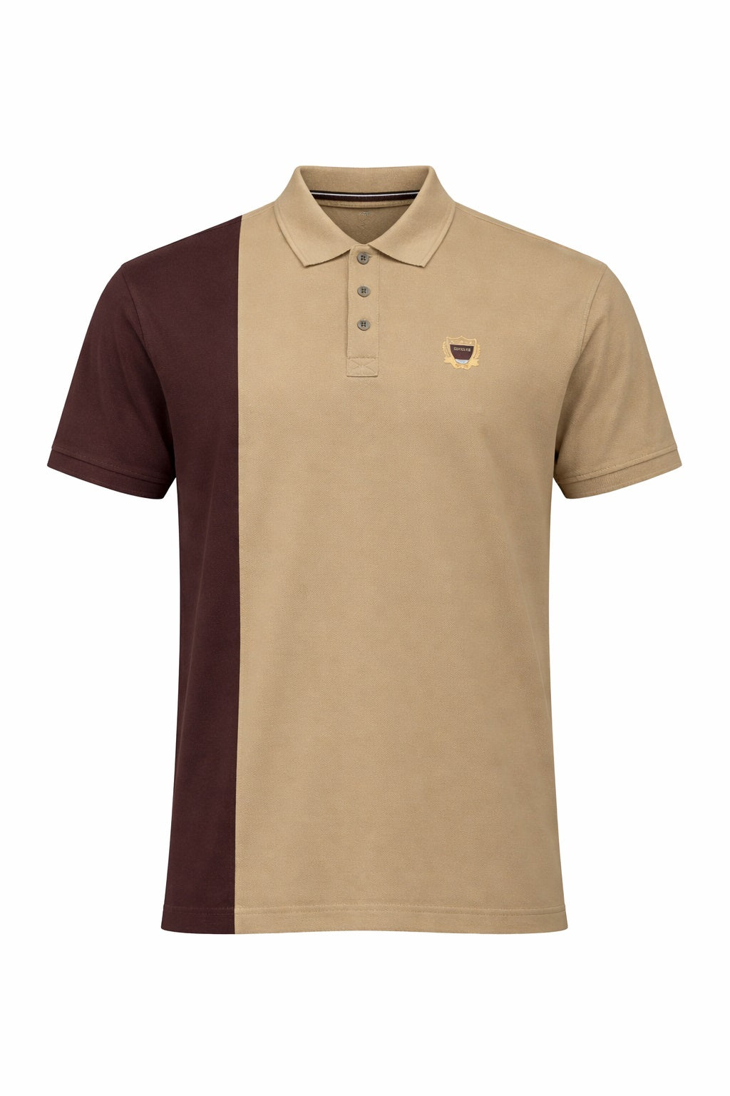 Men Safari Striped Polo Collar T-shirt