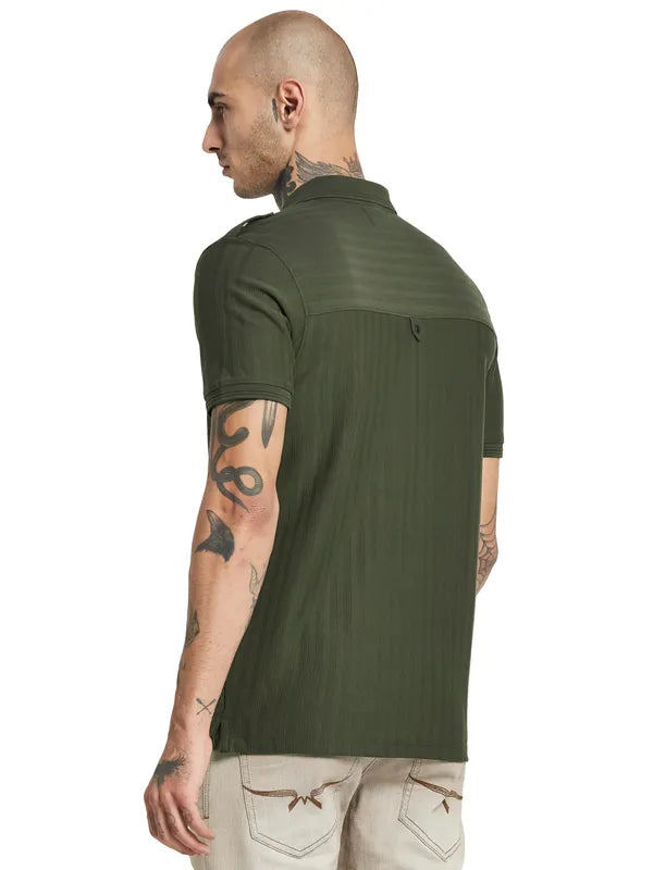 Octave Polo Collar Cotton T-Shirt