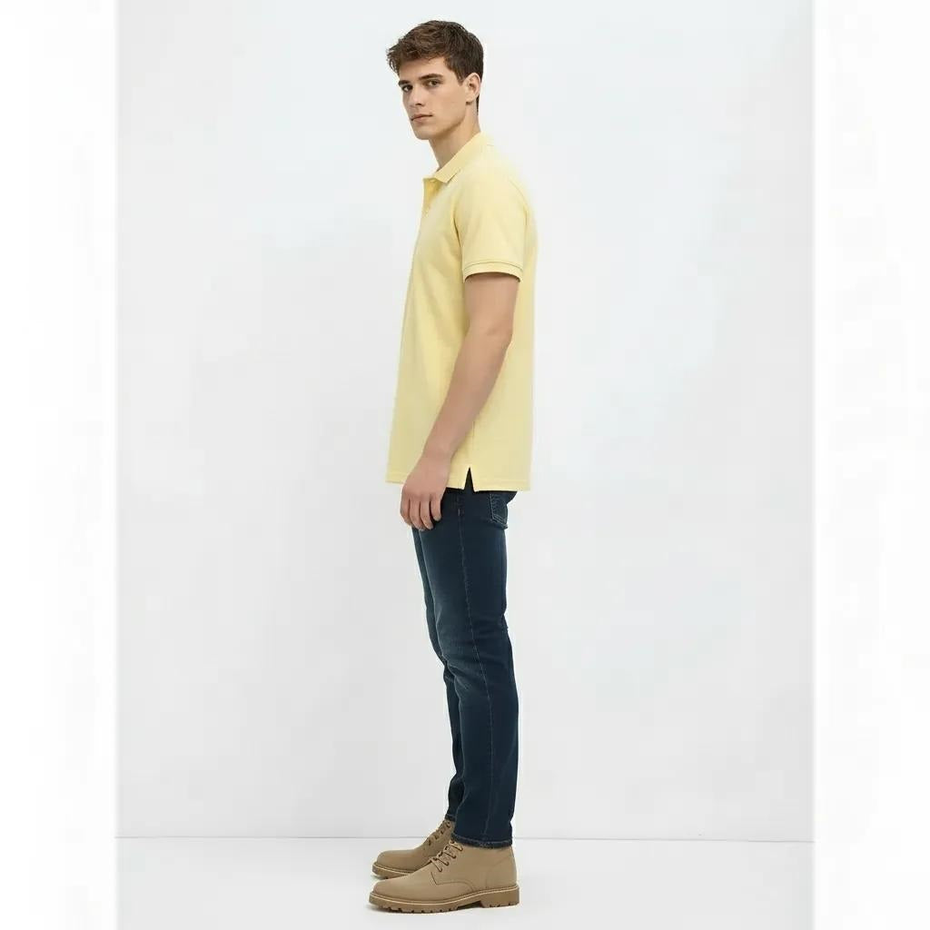 Men Lemon Icing Sold Polo Collar T-shirt