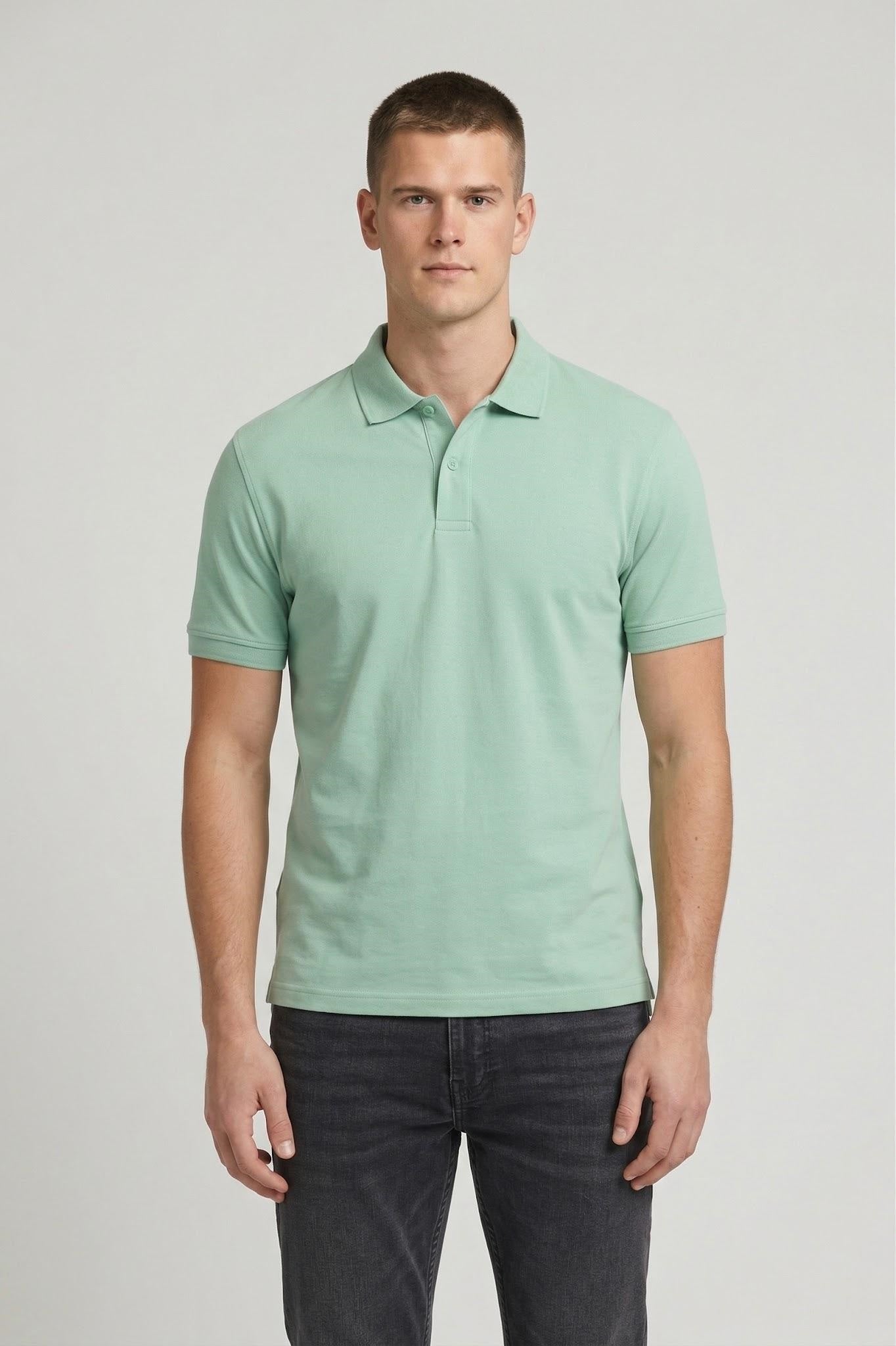 Men Mist Sold Polo Collar T-shirt