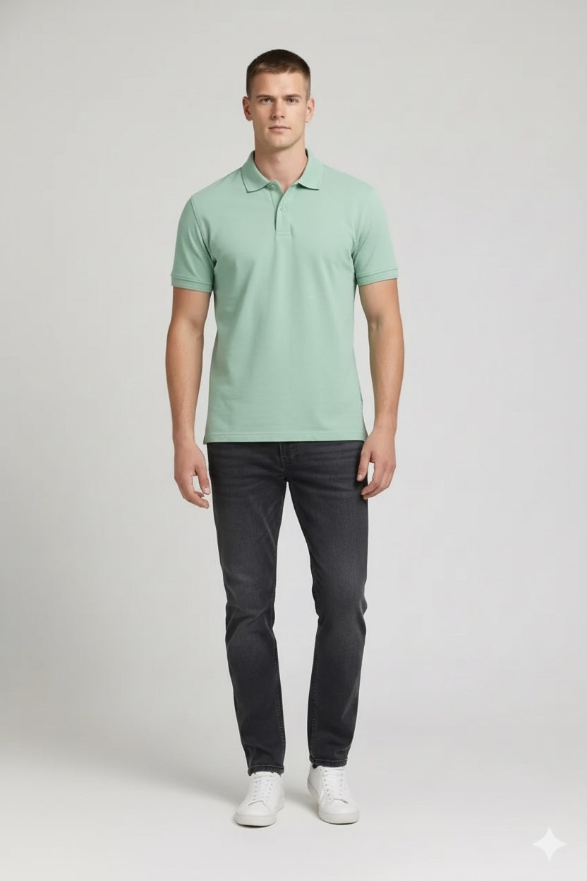 Men Mist Sold Polo Collar T-shirt