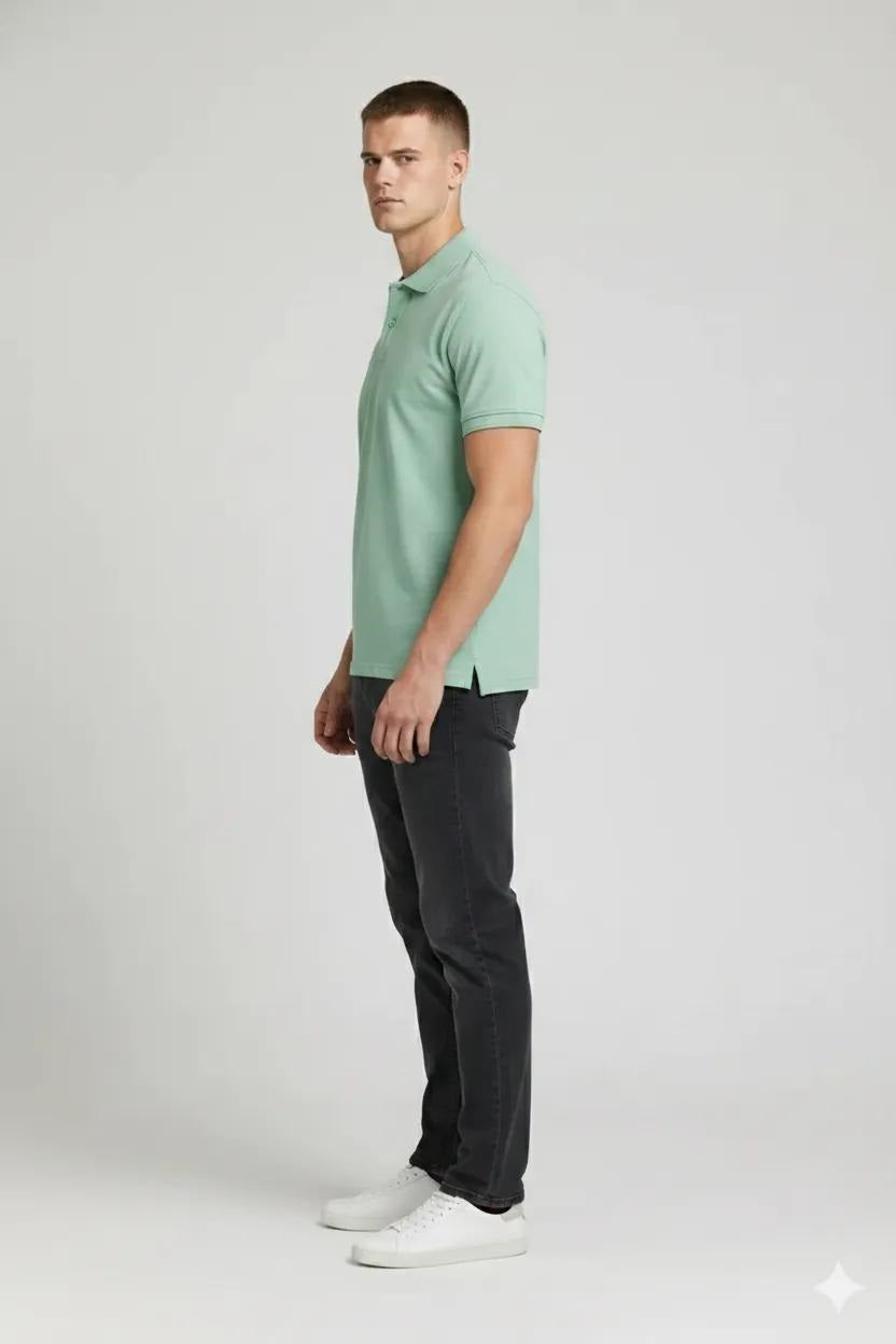 Men Mist Sold Polo Collar T-shirt