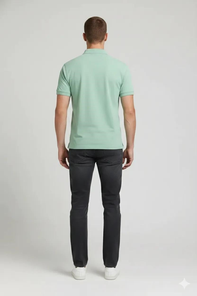 Men Mist Sold Polo Collar T-shirt