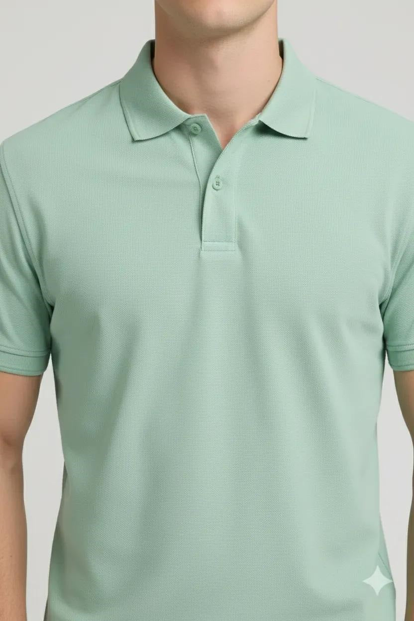 Men Mist Sold Polo Collar T-shirt