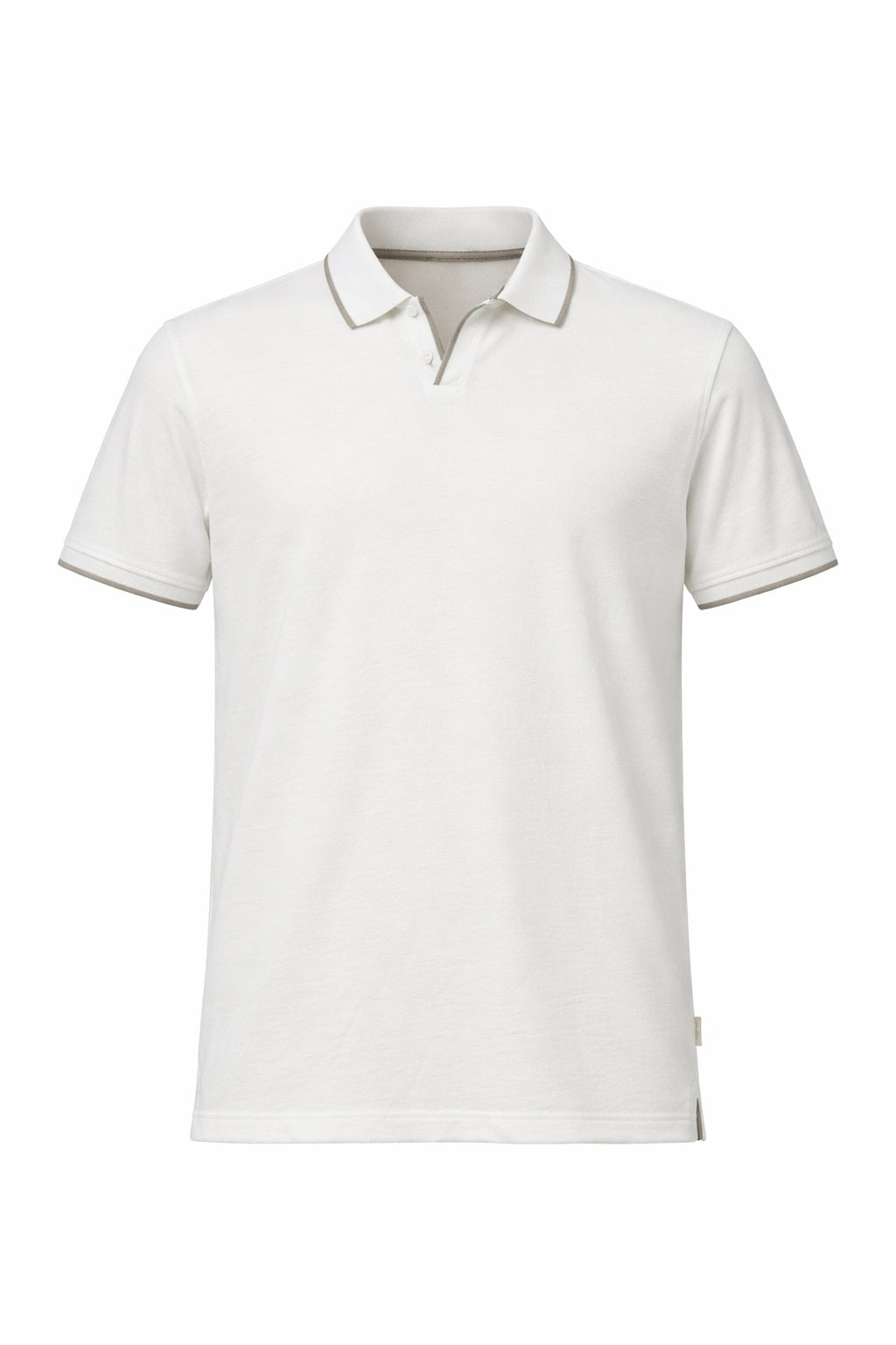 Men Off White Sold Polo Collar T-shirt