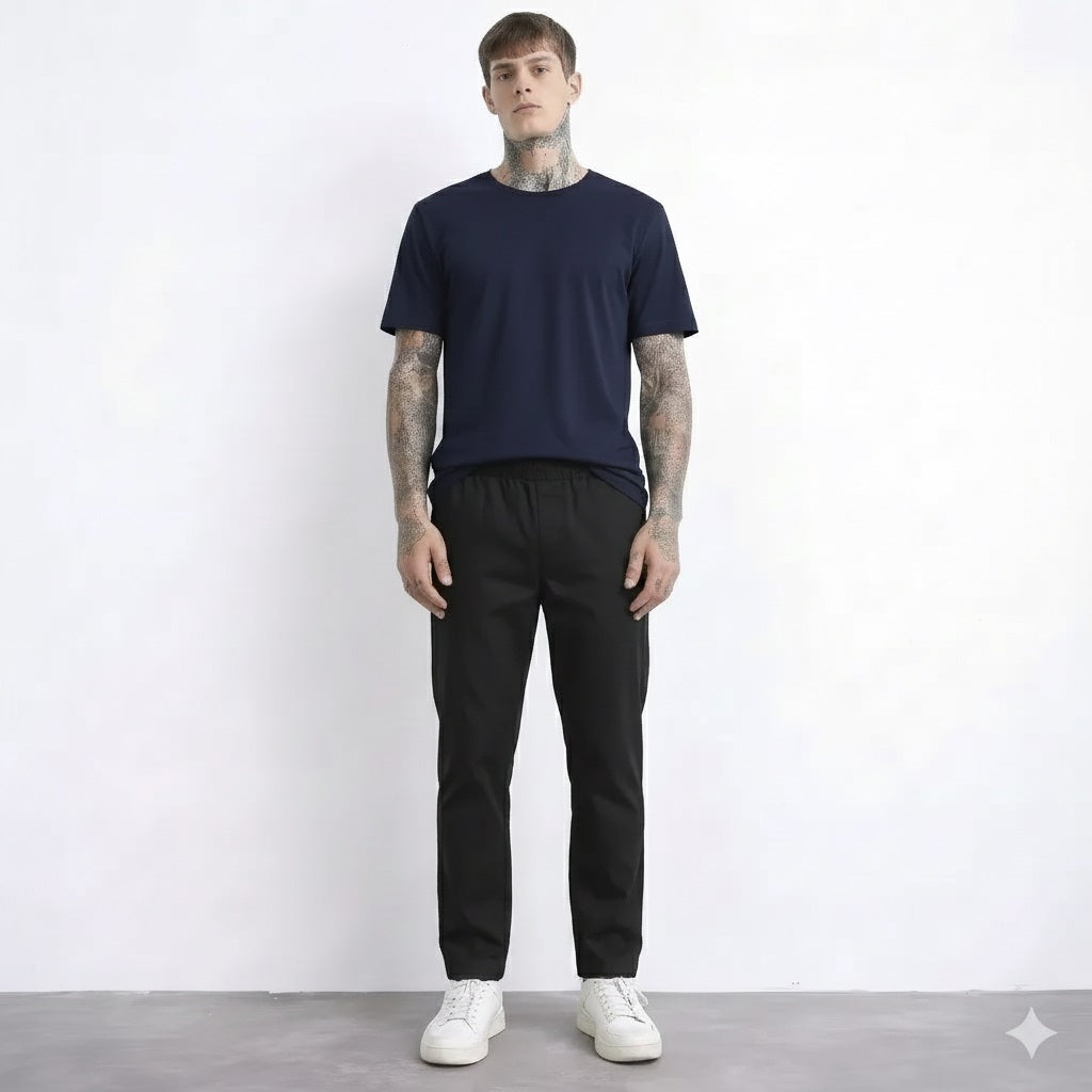 Men Black Regular Fit Track Pants