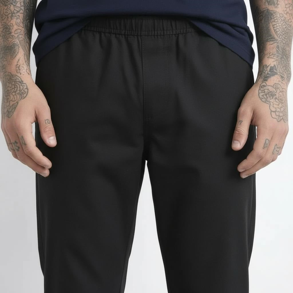 Men Black Regular Fit Track Pants