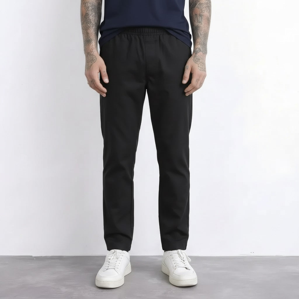 Men Black Regular Fit Track Pants