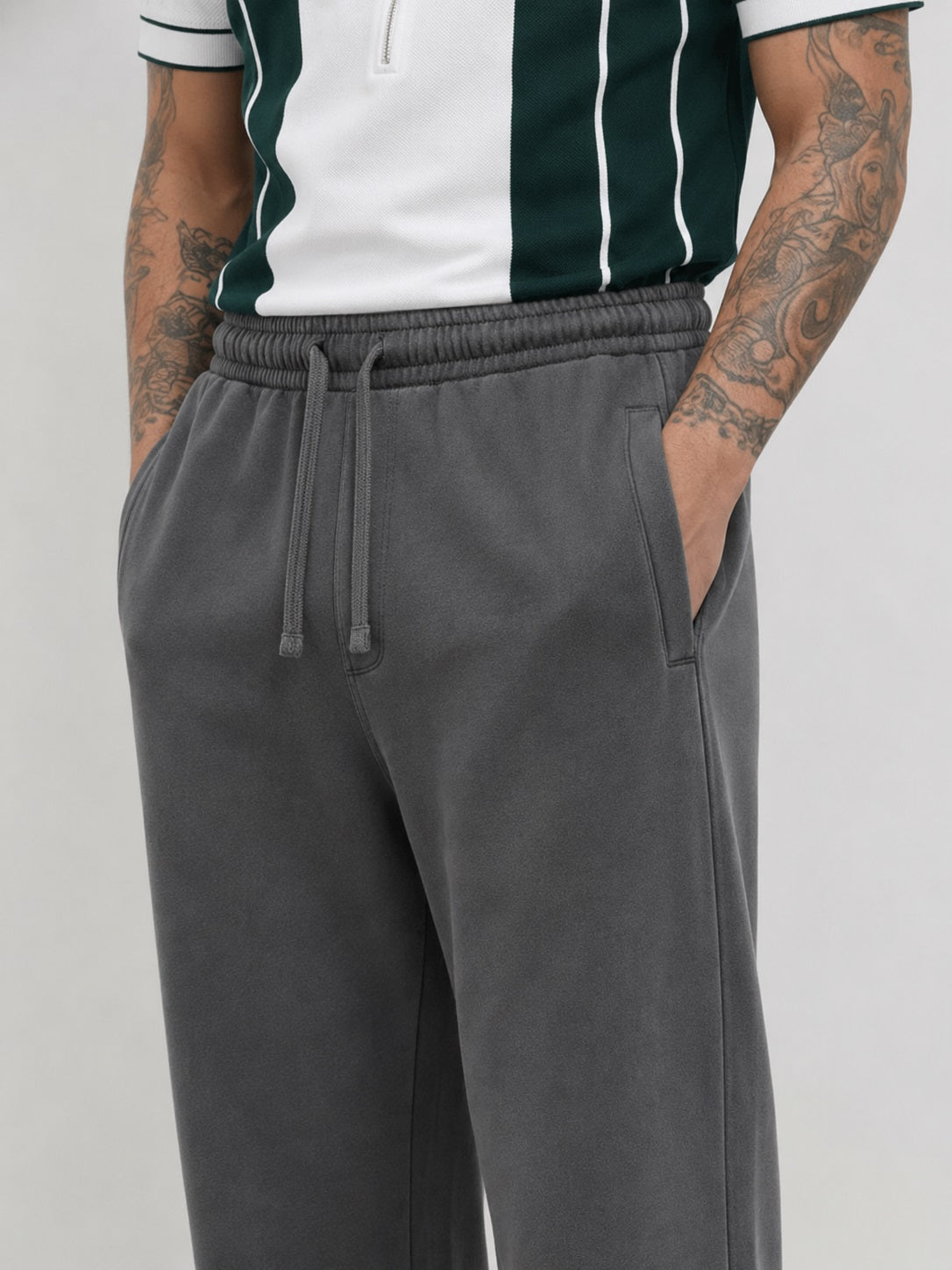 Men Dark Olive Regular Fit Training Track Pants
