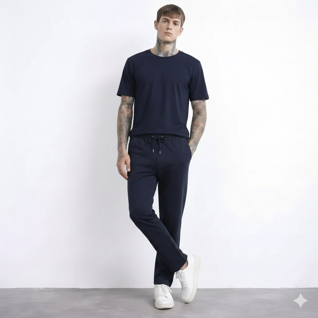 Men Dark Navy Regular Fit Joggers