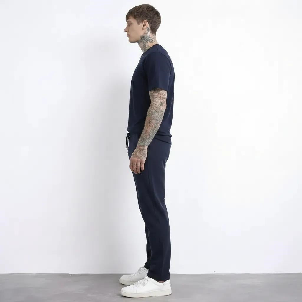 Men Dark Navy Regular Fit Joggers
