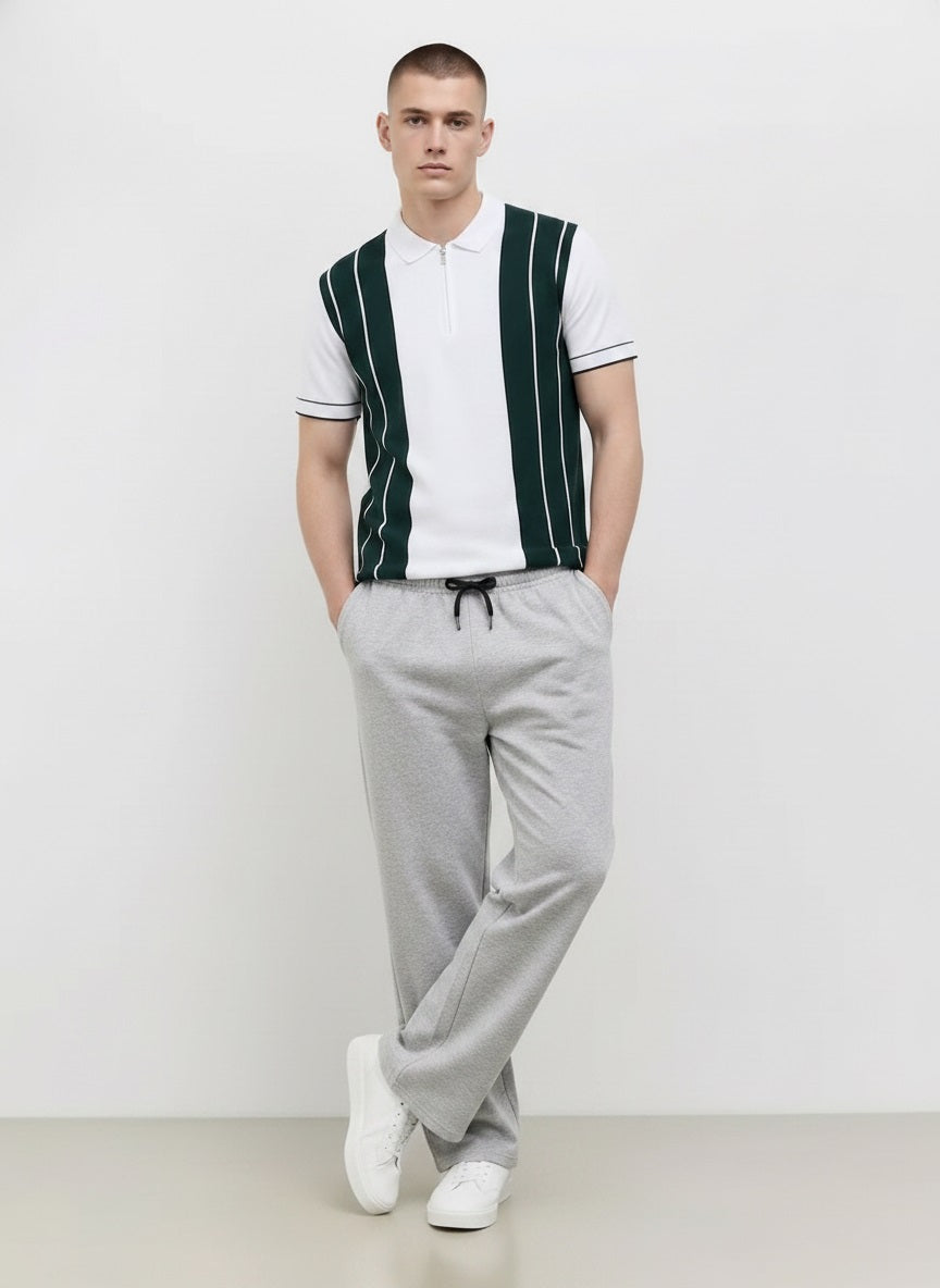 Men Grey Melange Regular Fit Training Track Pants