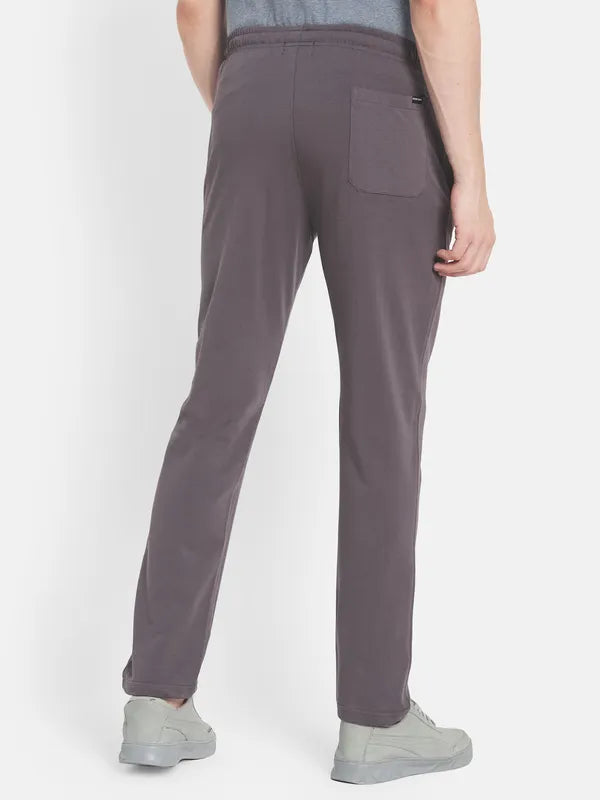 Men Grey Solid Track Pants